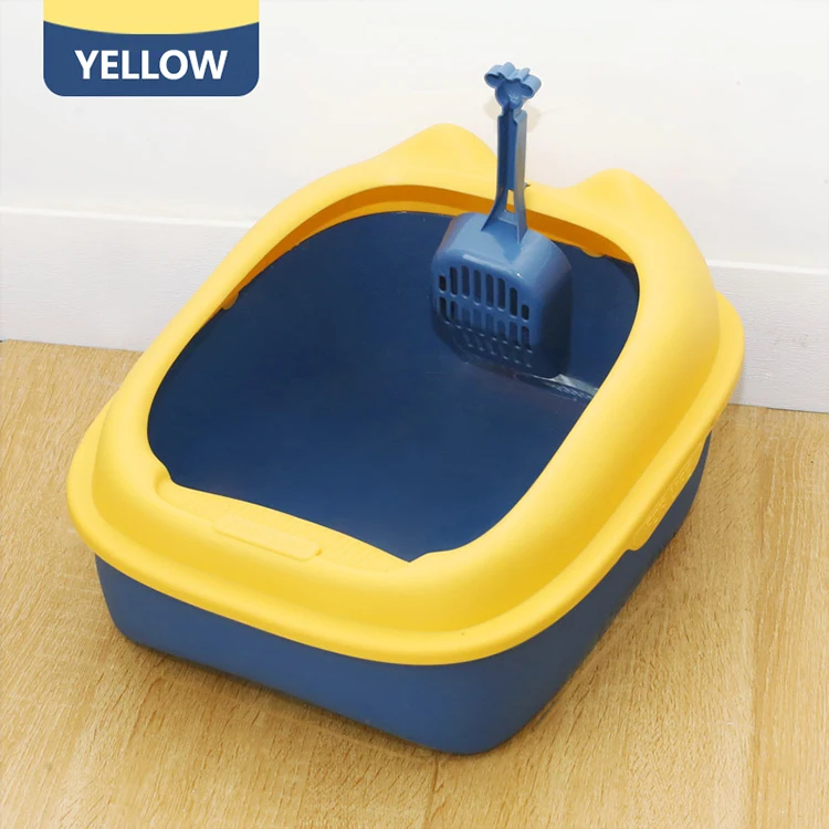 Customized new design plastic furniture cat litter box large pet potty cat litter box