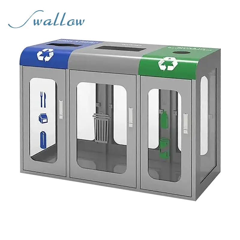 Full Size Home Outdoor Garbage Bin Plastic Trash Can Dustbin Rubbish Garbage Bin Waste Bin