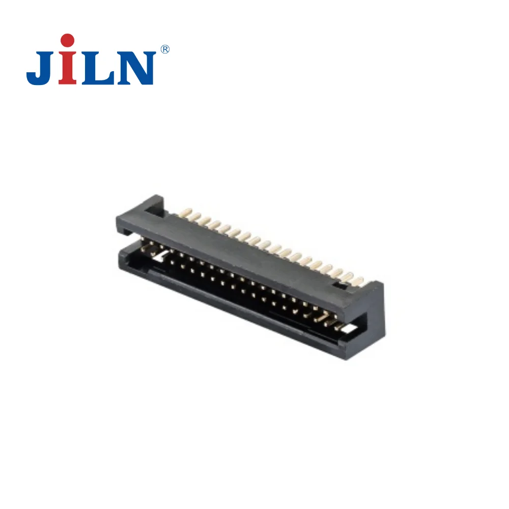 JiLN 1.27 2.54 mm pitch 12 16 pin wire to board straight angle three pieces black electronics ejector header connector on PCBA