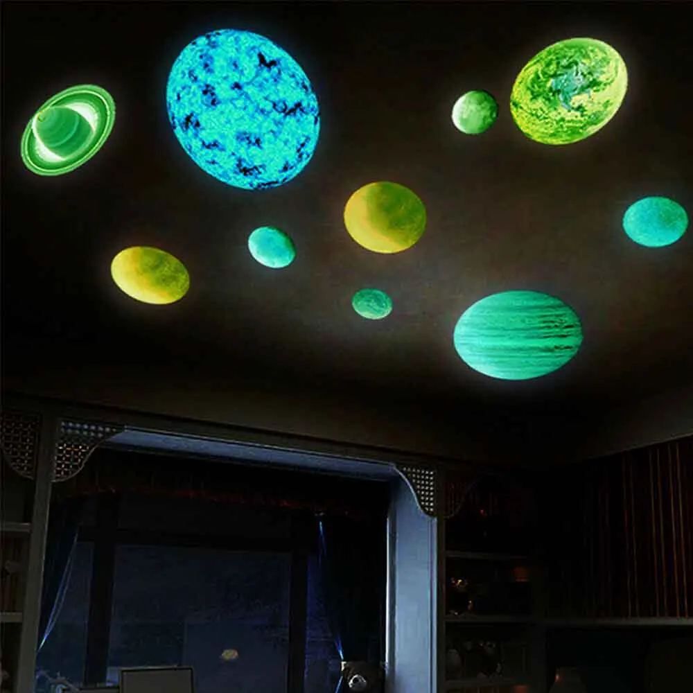 
Glow In The Dark Luminous Stars and Moon Wall Stickers Ceiling Bedroom Deco 