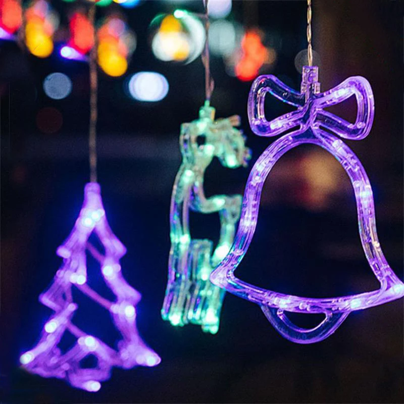 Оптовая продажа светодиодный светильник Рождественский олень 3 м новогодние светодиодные гирлянда праздничные товары светильники занавески