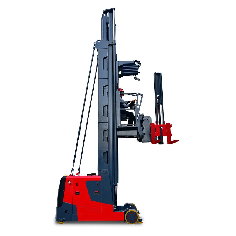 Factory Price Man up 1.6t 2t Electric Turret Truck Forklift Narrow Warehouse Handling 12 Meter Lifting Swing Reach Truck