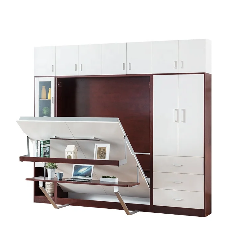 Multifunction vertical saving space wall bed murphy beds with desk