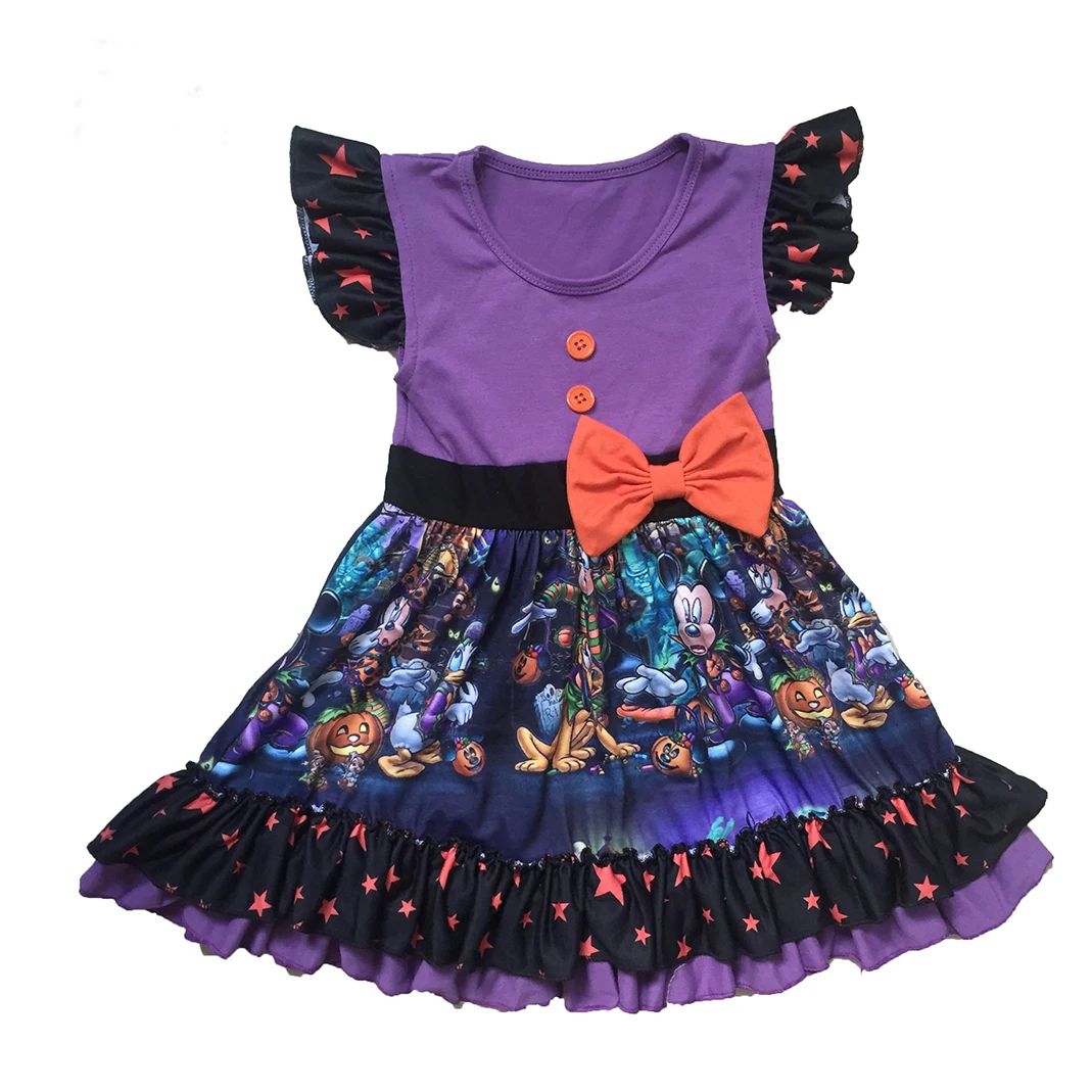 Dropshipping Drop Shipping Bowknot Sundress Kids Halloween Dress for Toddler Girls