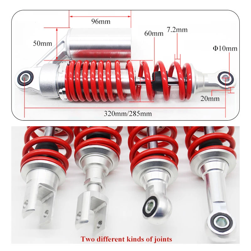 China manufacturer wholesale Atv Rear Shock Absorber with Nitrogen Air Cell Coil Over Suspension for Quad Bike
