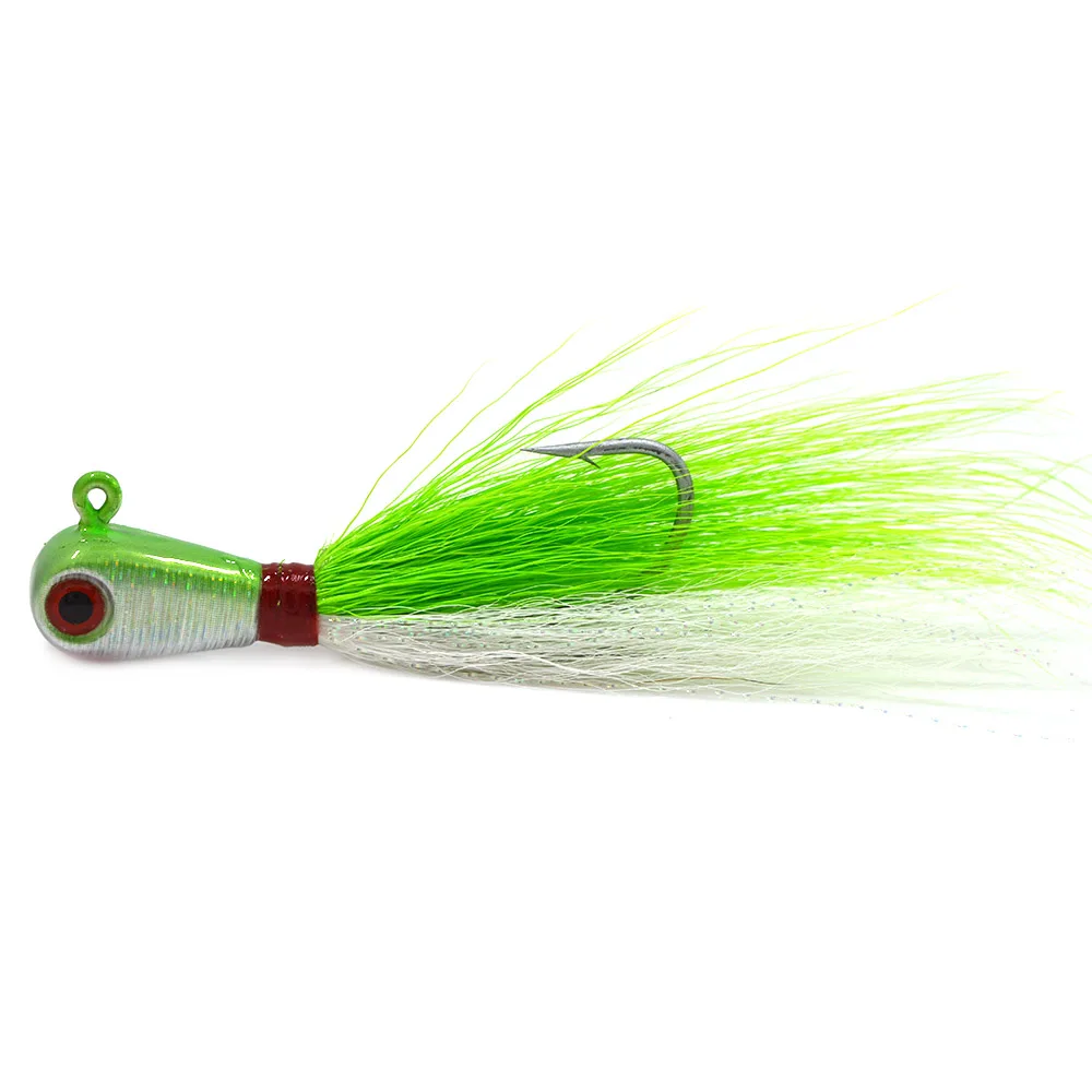 High quality wholesale 1oz fishing tackle lures bucktail jigs