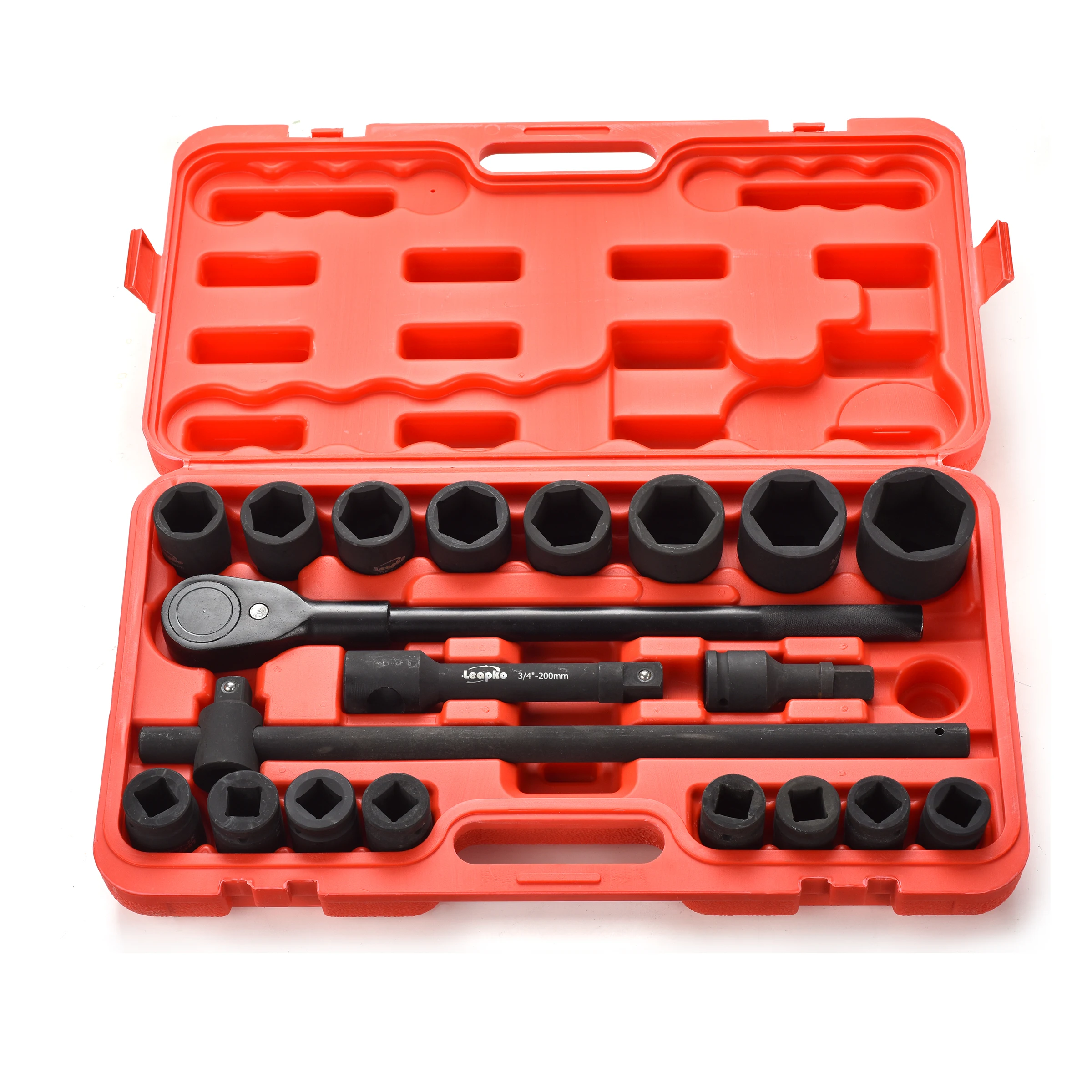 Hot selling heavy duty 26-piece sleeve set Large set auto repair tool wrench 10 sets