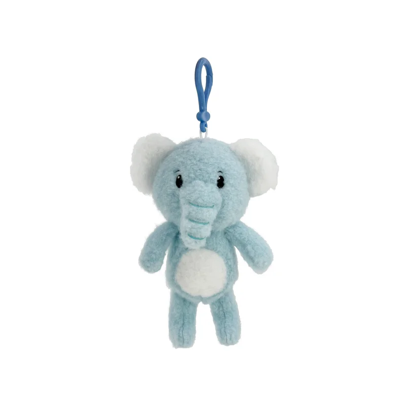 Adorable Super Soft Plush Animal Key chain Stuffed Elephant Key Ring Toys Customized Animal Toys for Kids
