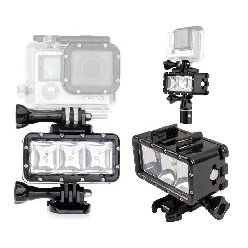 
Professional 30m Underwater Diving High Power Dimmable Waterproof LED Video Light for GoPro Cameras 