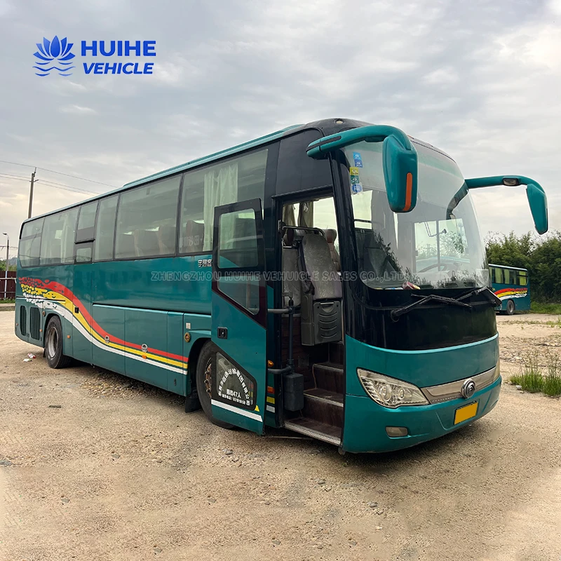 Used 60-Seat Coach Bus for Travel Diesel Euro 3  with Toilet Public Passenger Bus for Sale