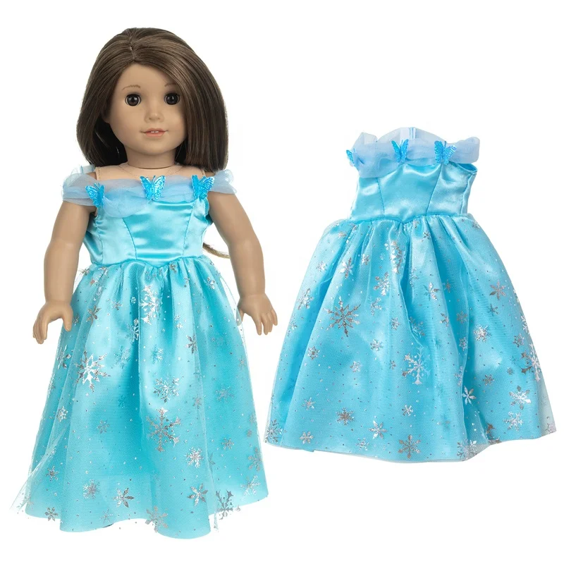 Bride wedding dress 18 Inch American Dolls Accessories 43 cm Doll Short skirt girls Doll Gown