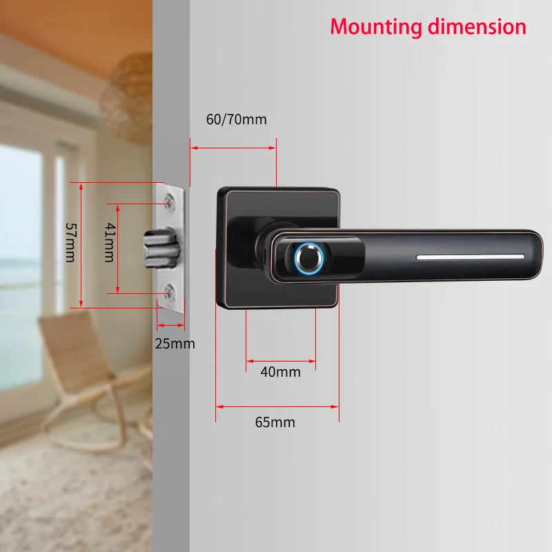 
Safety and convenient indoor bedroom door lock for house/villa/office/archives rooms 