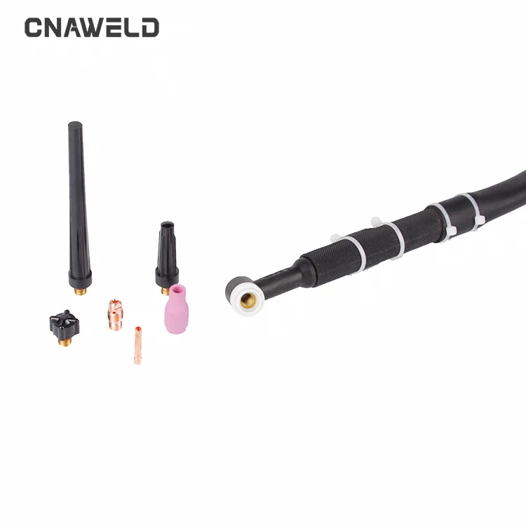 CE сертификация cnaweld TIG weldcraft WP-9 WP9 газа с воздушным охлаждением в черно-белую ручка Сварочная горелка kempi для сварки вольфрамовым электродом