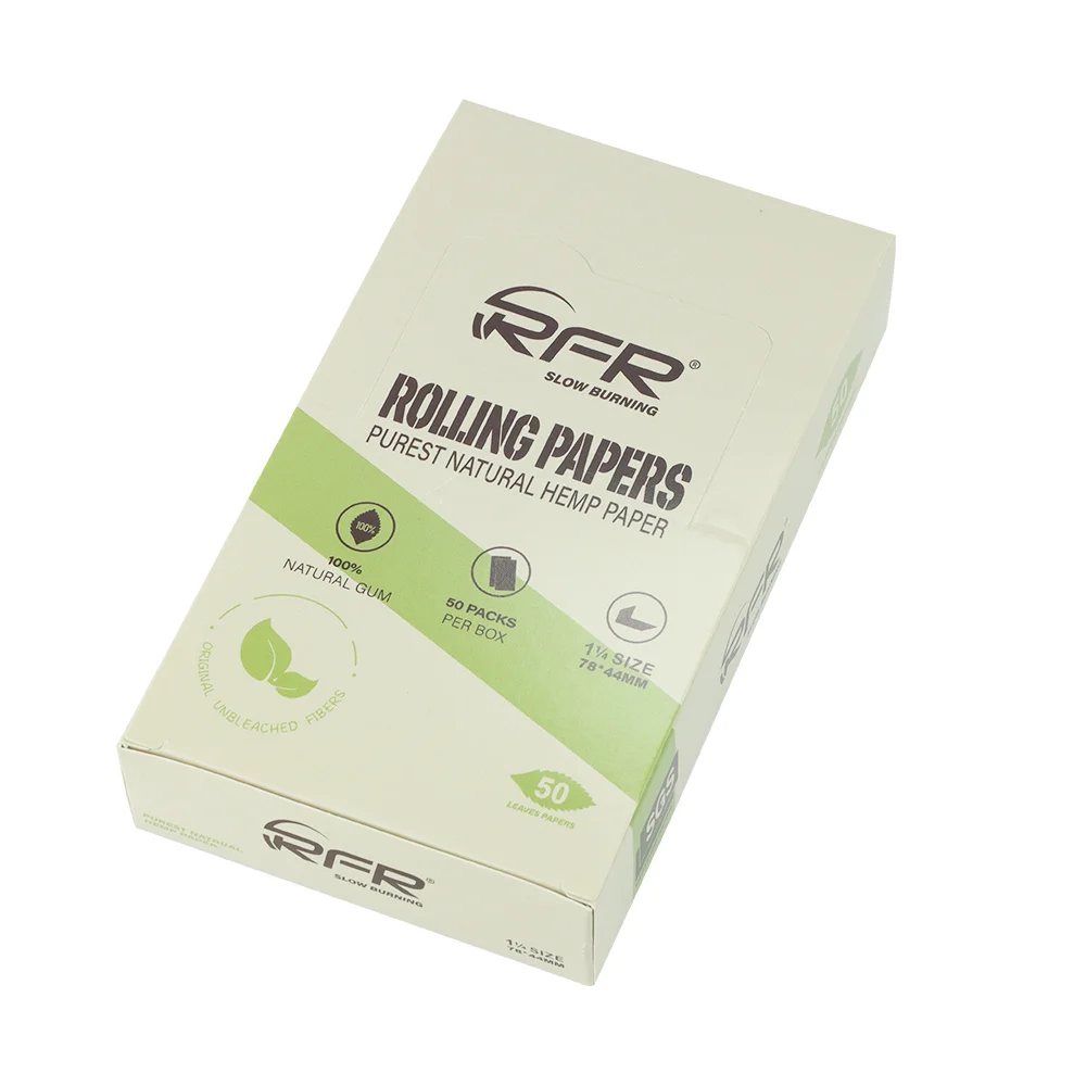 RFR 1 1/4 Unbleached Hemp Paper Smoking Rolling Paper King Size