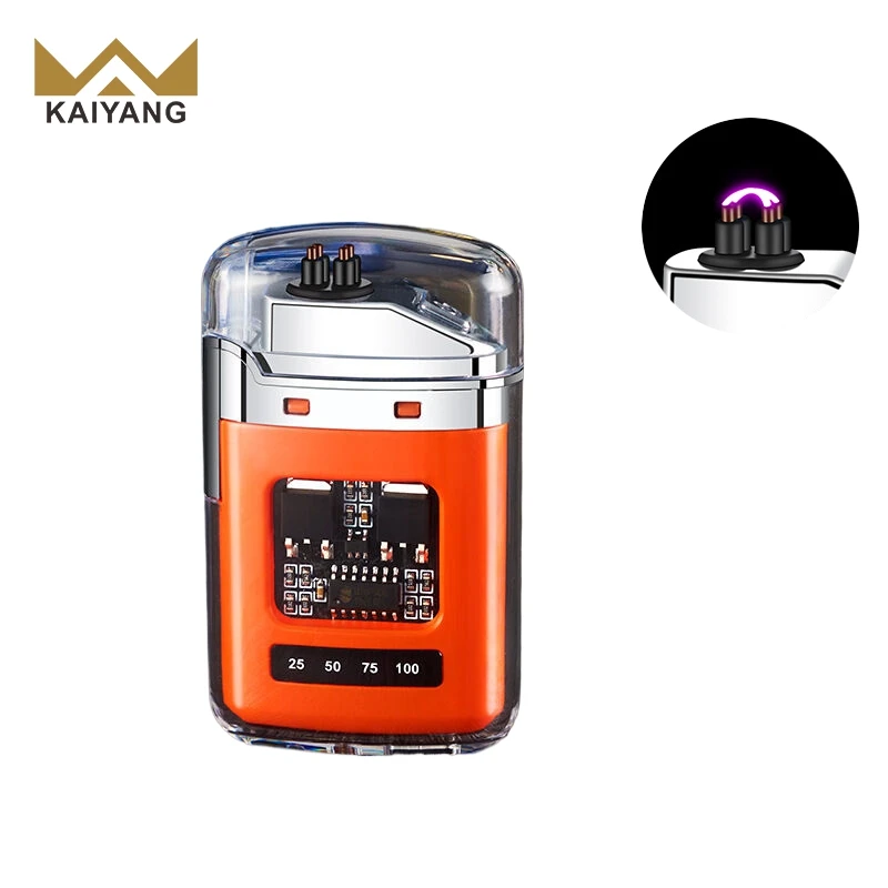 Waterproof Dual Arc Pulse Electric Lighter Windproof Rechargeable Flameless Lighter for Cigarettes