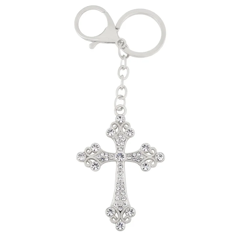 Hot sale Cross key chain  rhinestone key chain creative personality low price high quality wholesale