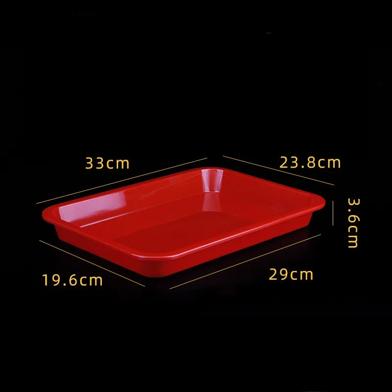 Wholesale Cheap 7.5/13/14 inch Red/Blue/White Rectangular PP Plates Plastic Food Serving Tray For Restaurant