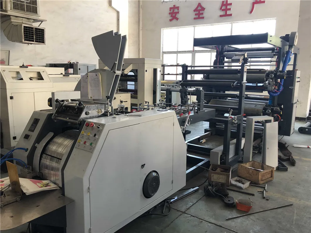 Zhuxin Brand CY-400 Full Automatic V Bottom Kraft Paper Bag Folding Gluing Making Machine with Printing