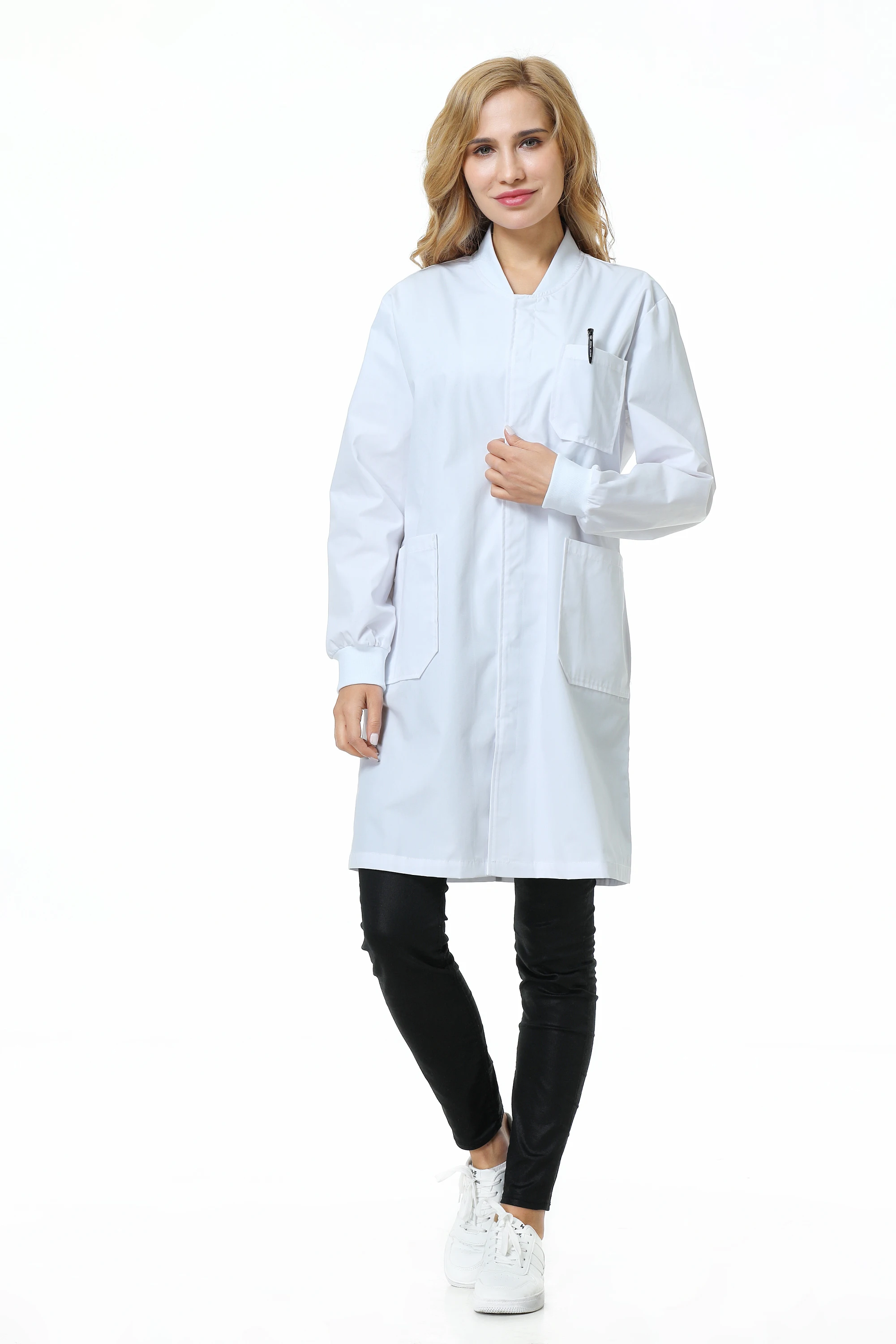 Good quality lab coat cotton-polyester white lab coat custom  medical lab coats