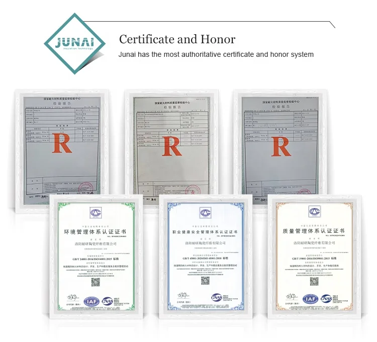 Junai High Temperature Ceramic Fiber Insulation Ceramic Wool Aluminum Silicate Fiber Paper