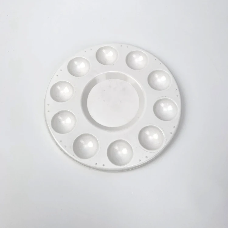 Индивидуальная круглая акриловая пластиковая масляная Акварельная Палитра с 10 лунками