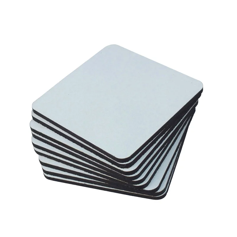 High Quality 10CM Sublimation blank MDF Wooden Cork coaster DIY printing Square shape mug coasters