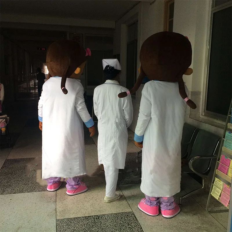 Running Fun Doc Mcstuffins Mascot Costume Custom Cartoon Character Plush Fur Mascot Cosplay Suit For Adults