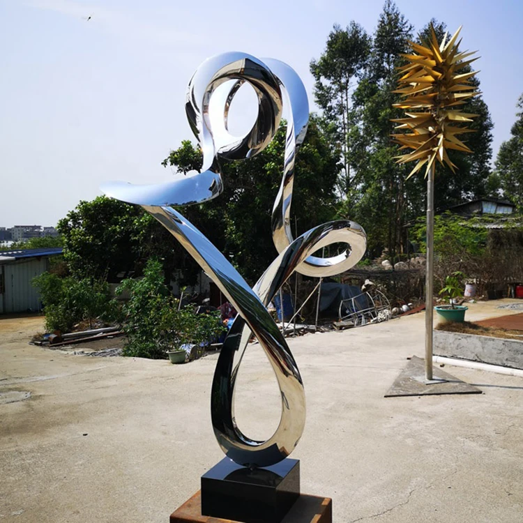 Hot Selling Modern Stainless Steel Statue Art Abstract Metal Outdoor Sculpture