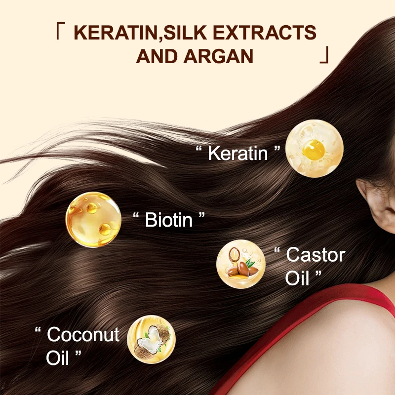 HuaXia Curly Hair Extremely Hydrating Keratin Shampoo And Conditioner Argan Oil Shampoo