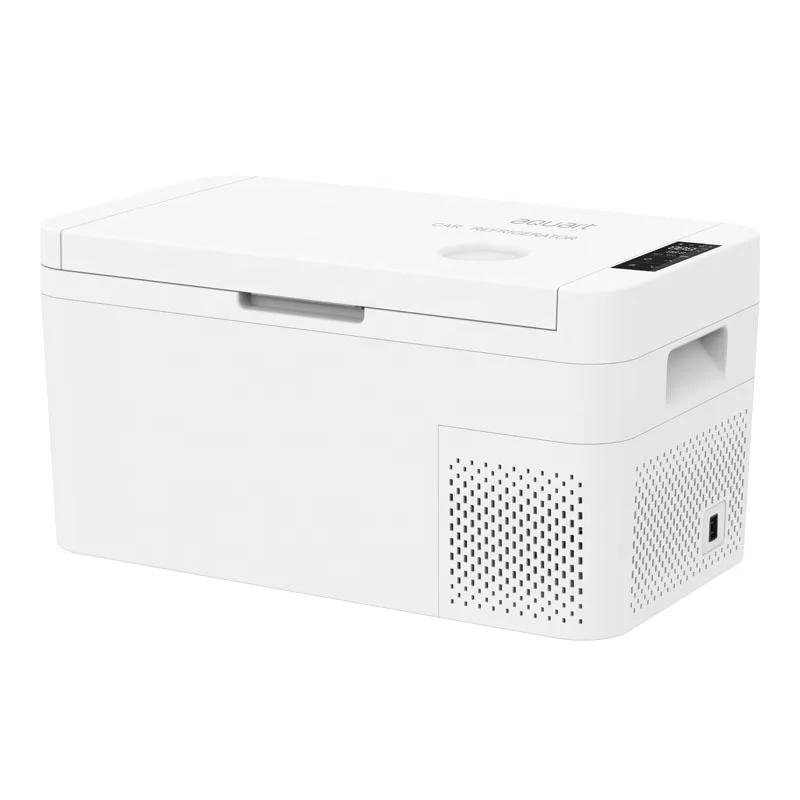 18L Car Refrigerator Cooler DC Mini Portable Car Fridge Camping Travel Homeuse -0.4F to 50F 12V/24V R134a Grade 3 Direct Cooling