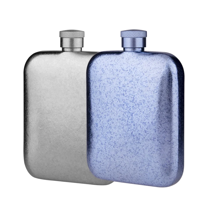New Home& Kitchen 170ml/ 230ml Titanium Hip Flask Sake Flat Liquor Flask Alcohol Whiskey Wine Flagon Bottle Waterproof Wine Pot