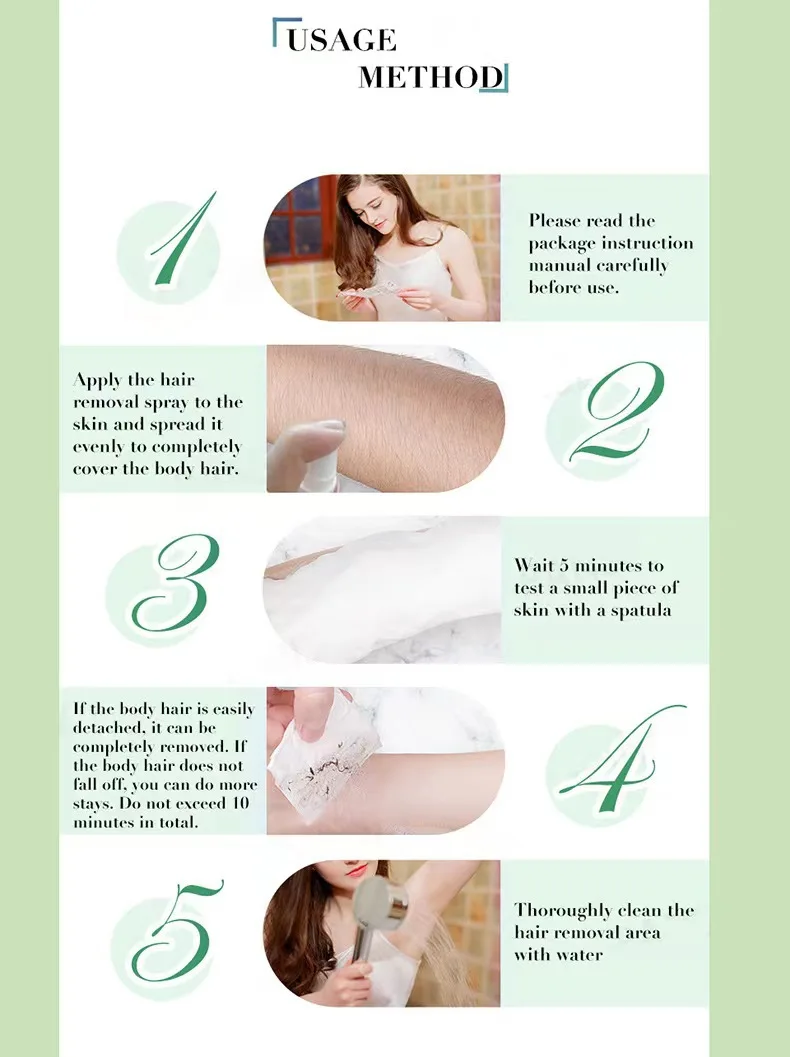 Hair RemoverShaving For Women Hairs Removal Natural Depilation Full Body Vaginal Leg Hair Remover spray