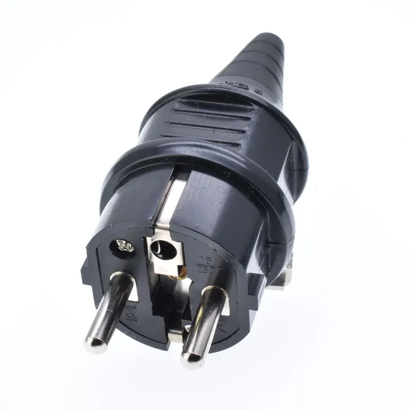 EU Socket Wiring Plug 16A 250V Schuko Type-F European Connector French German Korean Russia Assembly Receptacle Connector