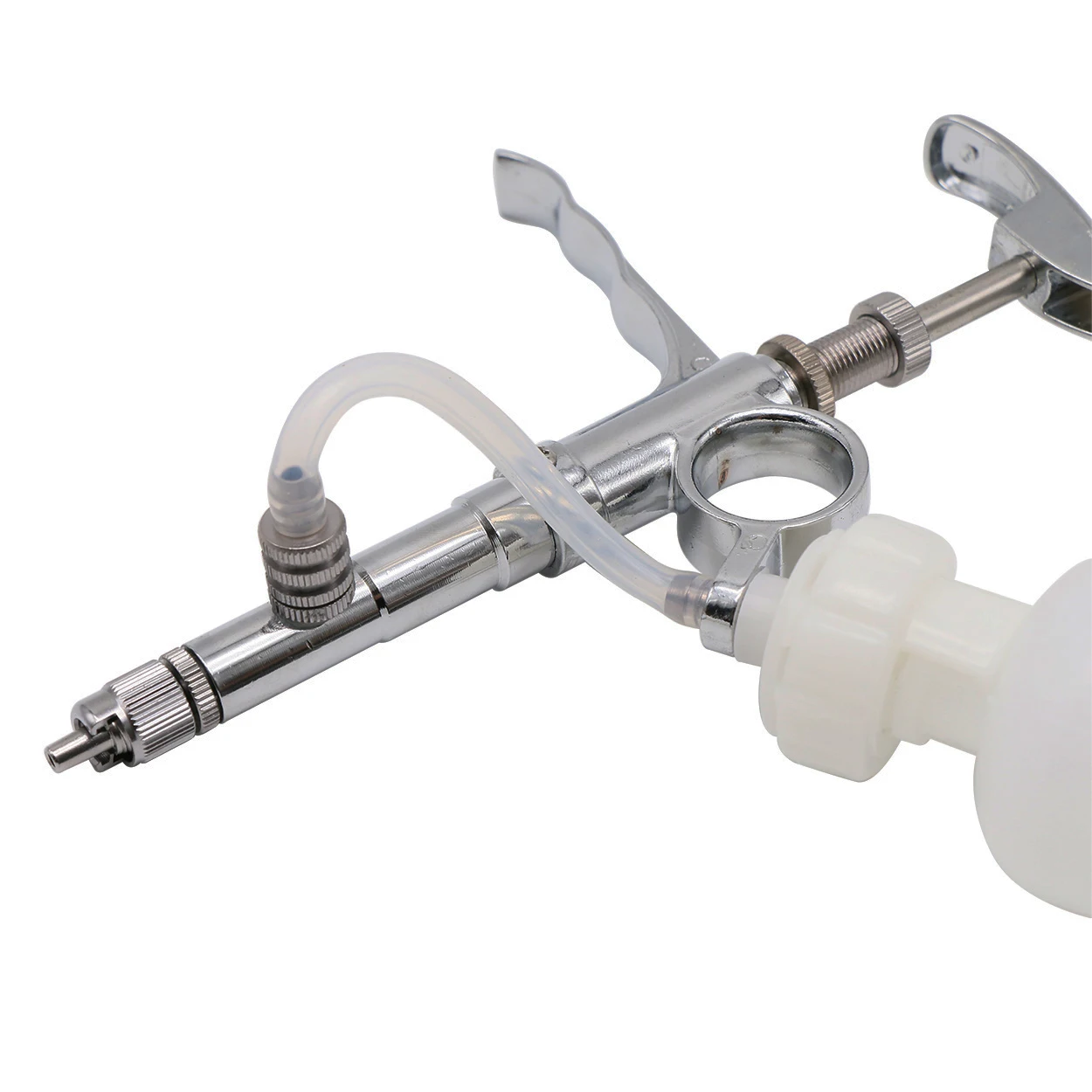 Veterinary Equipment 2ml Automatic Cattle Sheep Pig Poultry Vaccination Injector Syringe with Bottle