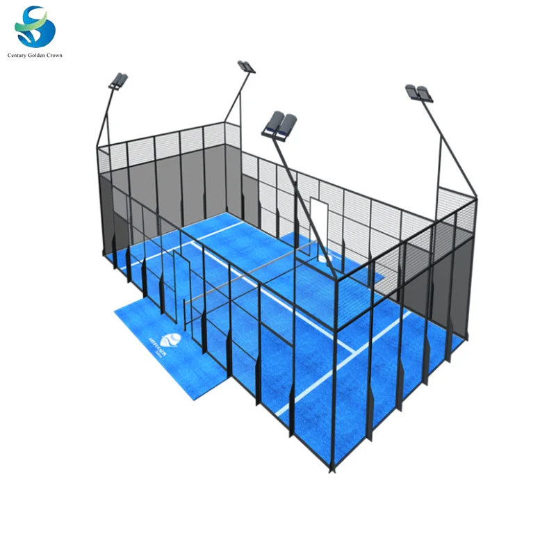 El Standard Wpt Pista Padel Top Professional Cancha De Padel Court Panoramic squash court
