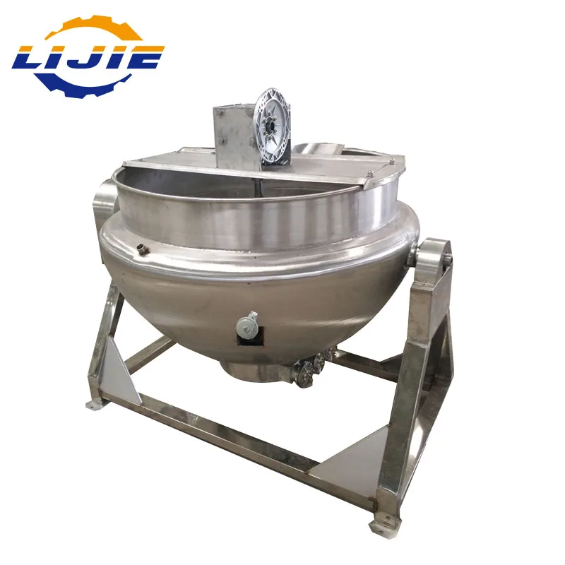 600L Beef soup boiling pot sandwich with gas heating