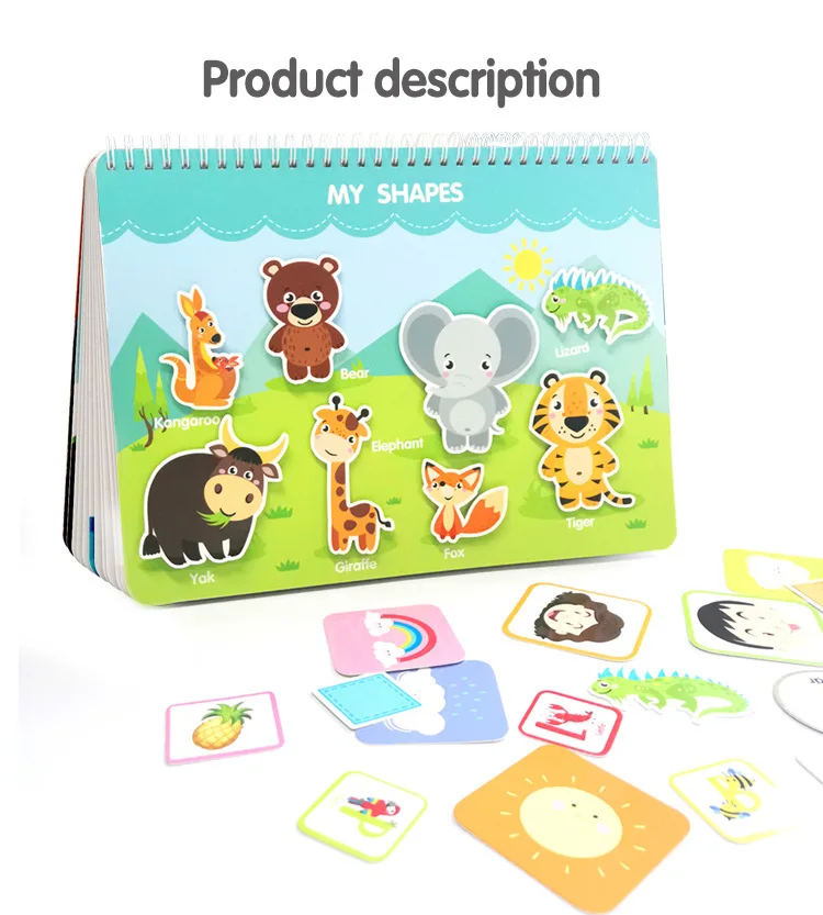 Preschool Learning Matching Puzzle Toys Activities book Autism Sensor Newest Themes Busy Book for Kids Educational