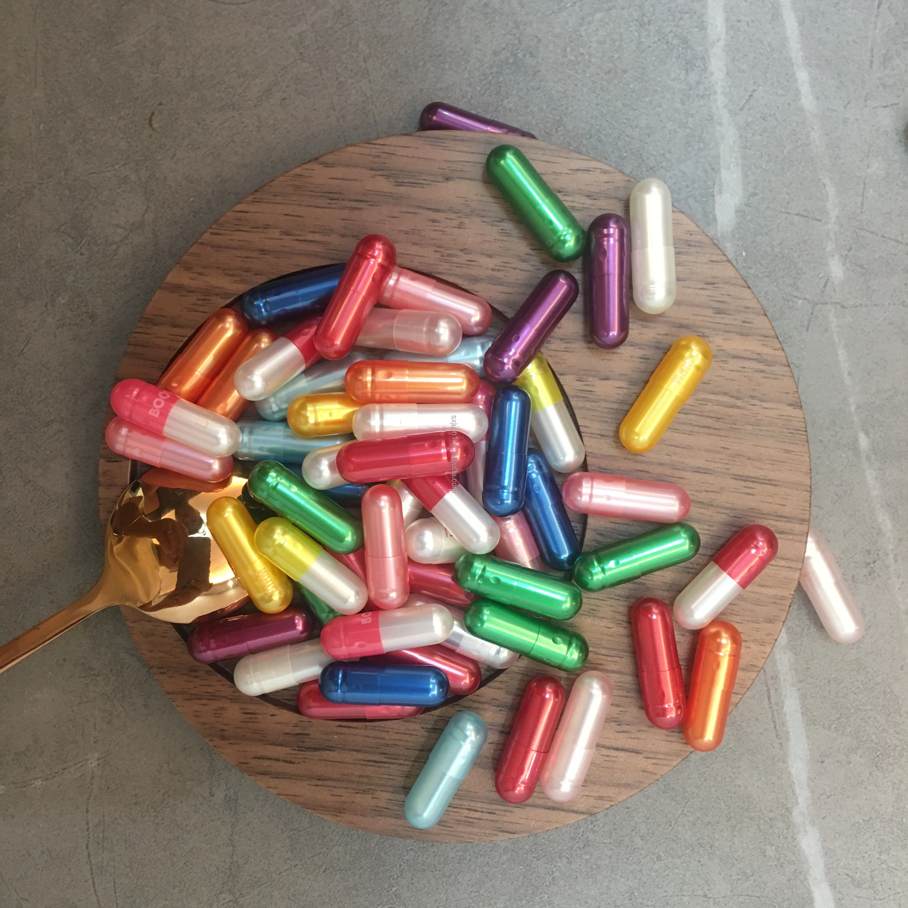 empty hard capsules medicine gelatin capsule Pearl gold pearl white  silver  green blue  red  purple