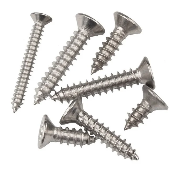Wood Drywall Screw Flat head Nickel plated self tapping screw Csk Phillips head self tapping screw