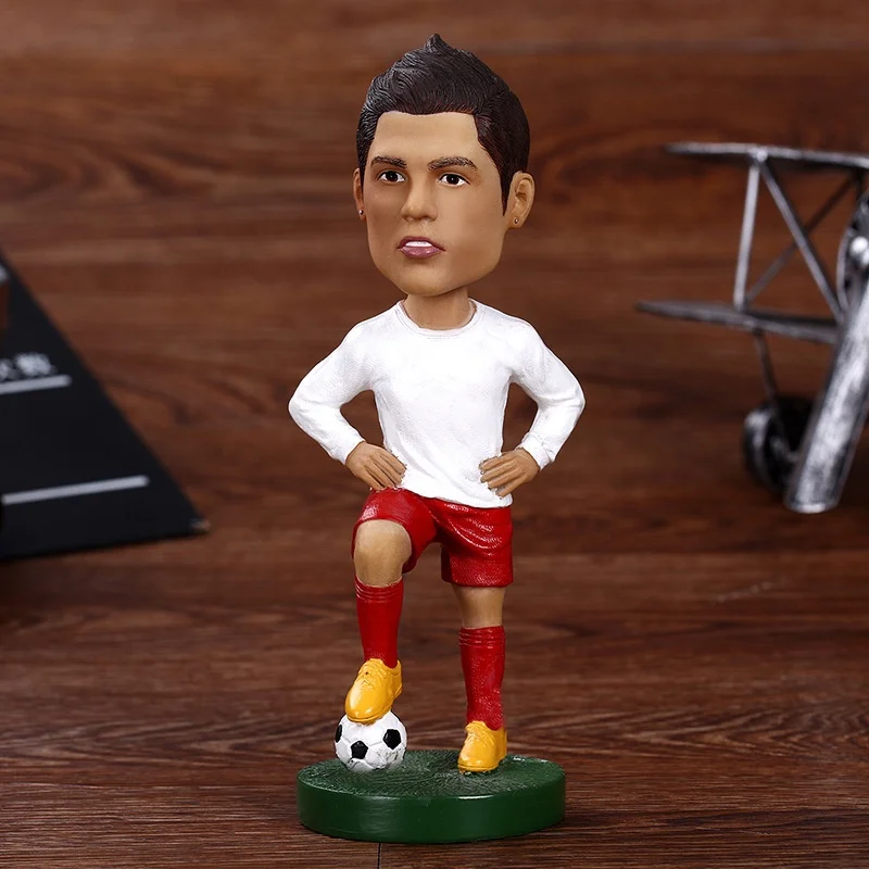 Hot Selling Product Decoration Handmade Soccer Player Bobblehead Sports Shaking Head Figurine
