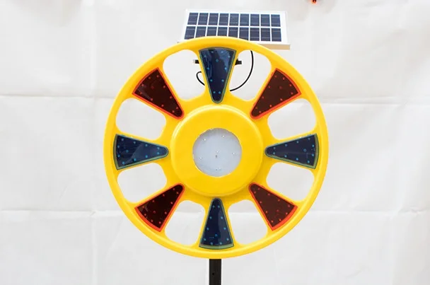 solar power construction site led warning light traffic road safety rotation flashing warning beacon light