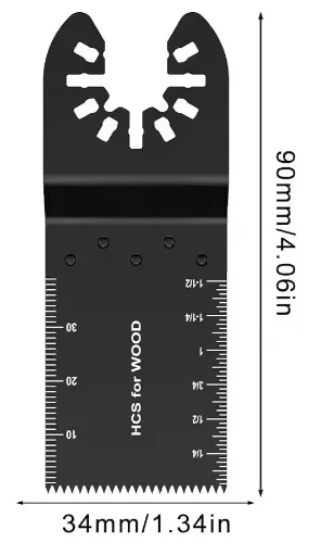Hot Sale 34mm Oscillating Multi Tool Blade M42 Industrial Grade Steel Carbide Laser Welded for Cutting Wood Metal or Plastic