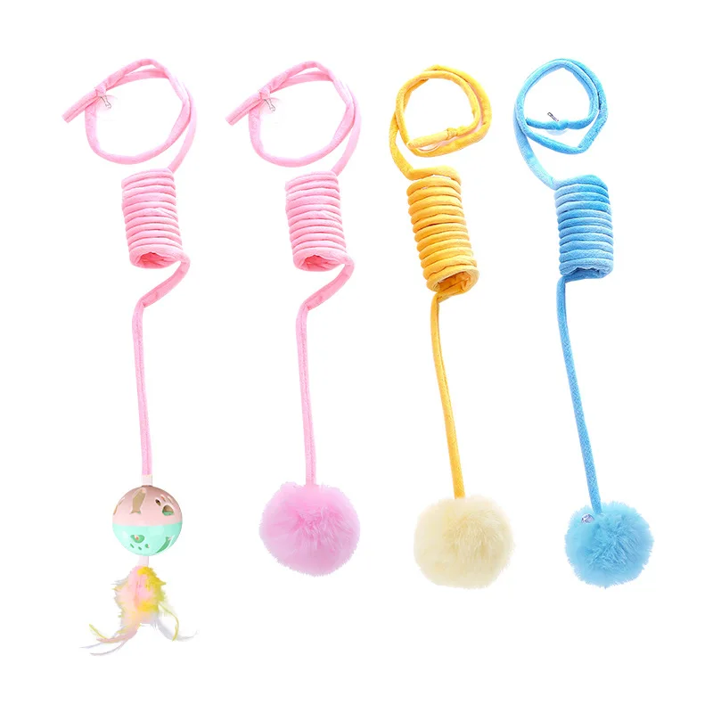 Wholesale Cat Toys Plush Spring Hanging Door Interactive Pet Toys Training Cat Teaser Toy