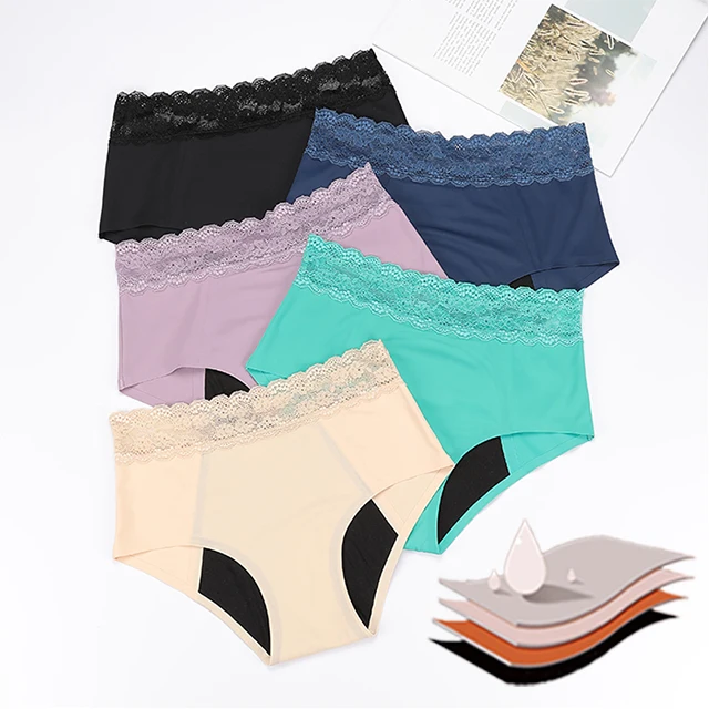 Private Label 45ml Heavy Flow Absorption Eco-friendly Menstrual Pant 4 Layers Menstrual Period Panties