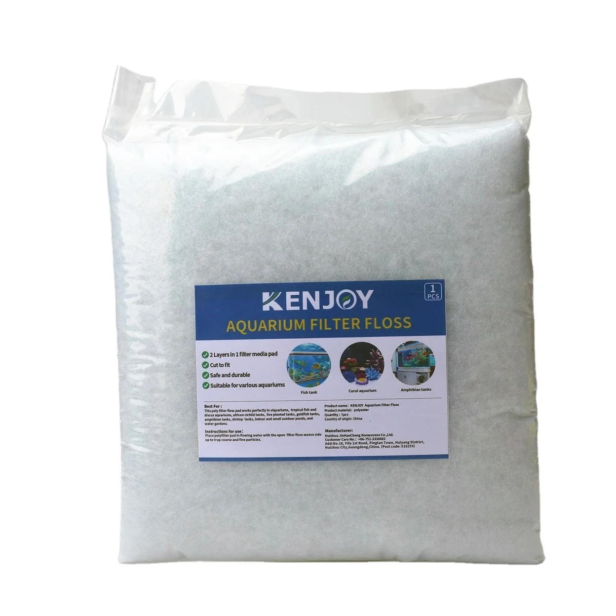 Wholesale factory fish tank filter cotton thickened glue-free cotton high density high permeability water purification