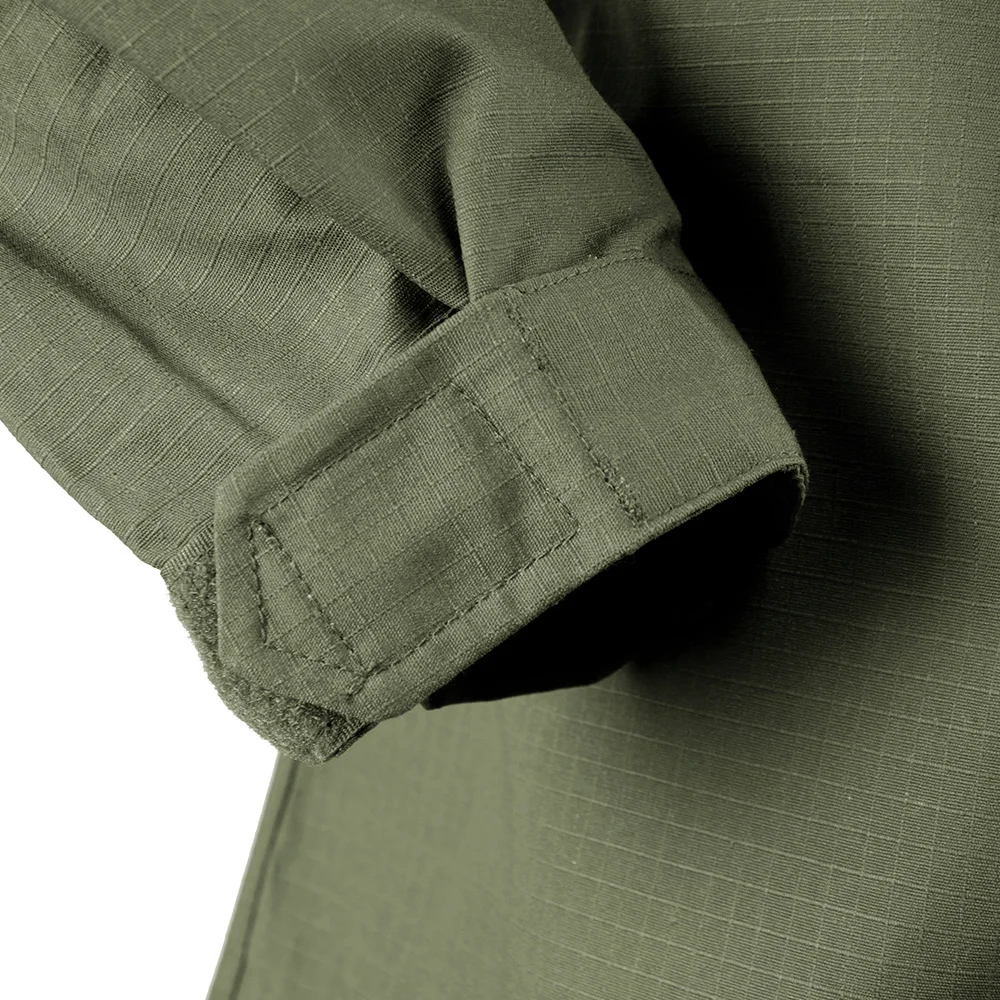 Green Solid Color Uniform Wholesale ACU Uniform on Stock Cotton Camouflage Summer Tactical Sets Mens Open Breathable Ripstop