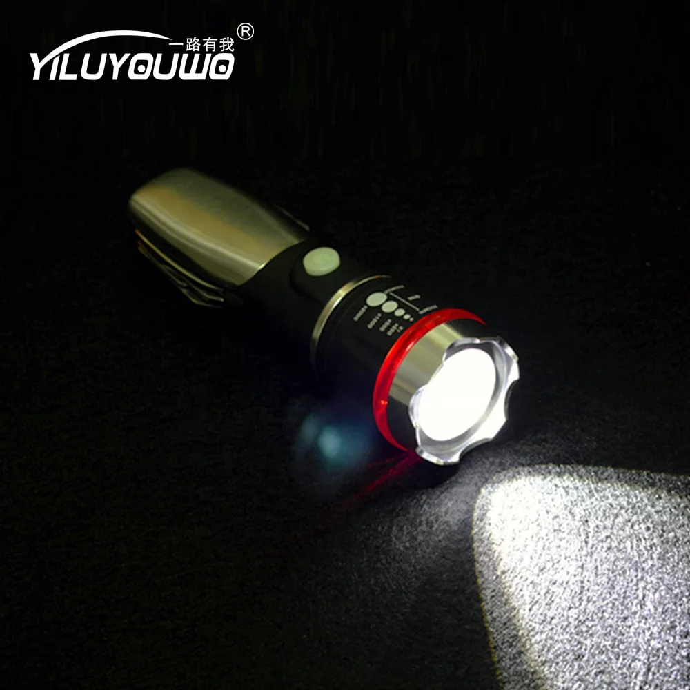 Hot Sale car emergency Flashlight self defense Product High Power 3*AAA Battery Multi Function Tools Led Torch Light For Gift