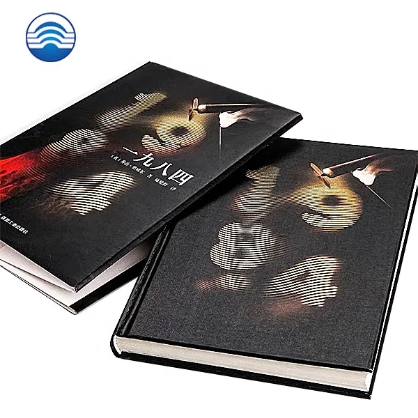 High Quality Cow Sticker Llabel Black Hardcover Paper Books Printing Service