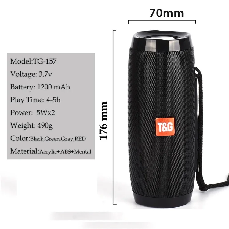 Amazon Hot Sale Led Flashing Light Wireless Speaker Portable Outdoor Loudspeaker 1200mah Fabric Subwoofer Fm Radio Speakers