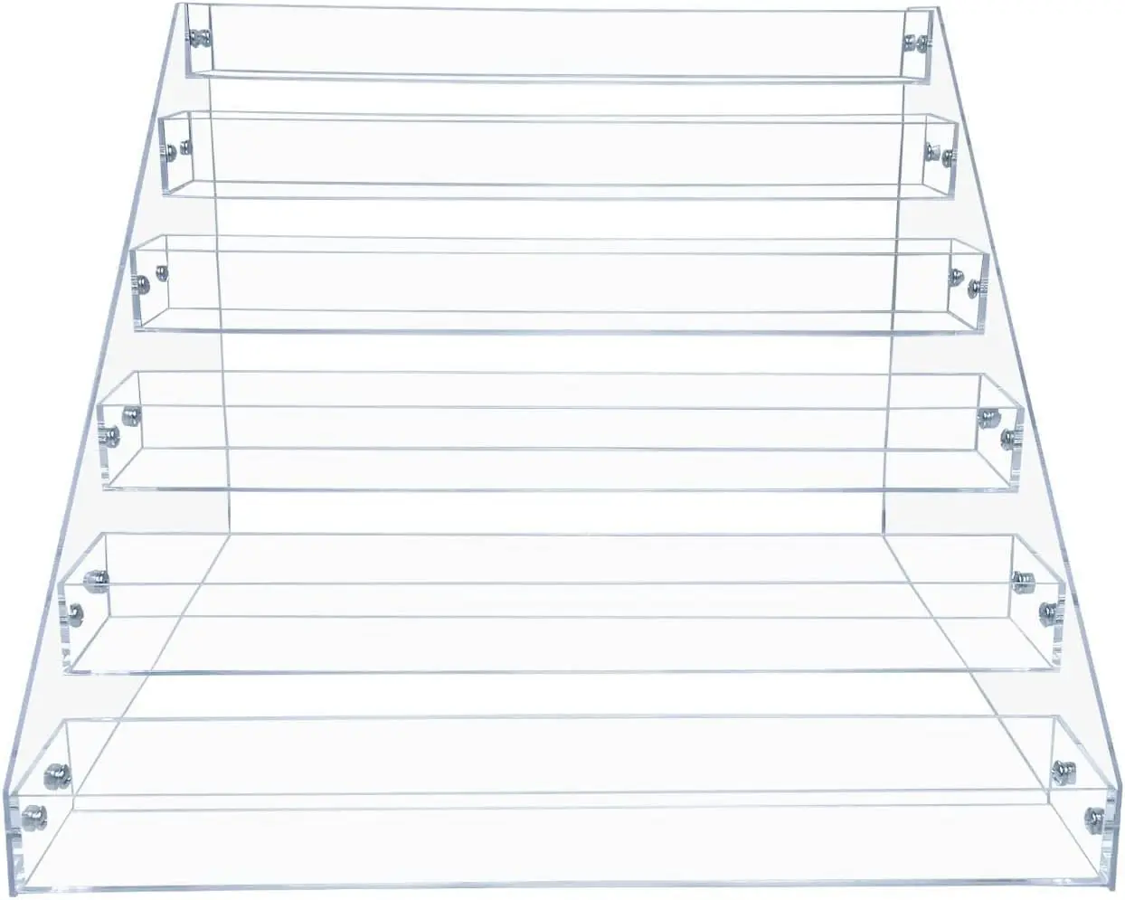 Jihong Wholesale Acrylic Storage Rack Trapezoidal Design Display Rack Suitable For Supermarket Cosmetics Display Customizable